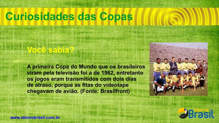 Curiosidades da Copa - primeira transmissão