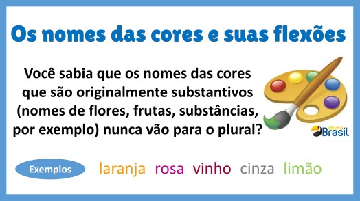 Concordância com as cores